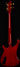 Rickenbacker 4004/4 Cii, Trans Red: Full Instrument - Rear