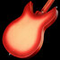 Rickenbacker 330/6 , Fireglo: Body - Rear