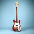 Rickenbacker 3001/4 , Fireglo: Full Instrument - Front