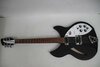 Rickenbacker 330/6 , Matte Black: Full Instrument - Front