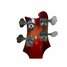 Rickenbacker 4003/4 Mod, Fireglo: Headstock - Rear