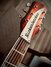 Jun 2020 Rickenbacker 360/6 CB Checkered Binding, Amber Fireglo: Headstock