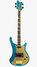 Rickenbacker 4003/4 CB Checkered Binding, Turquoise Blue: Full Instrument - Front