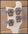 Rickenbacker 4001/4 FL, White: Headstock - Rear