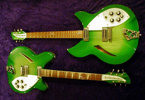 "Greensleeves" 1967 Model 330 (top) and 1968 Model 360 (bottom) in Factory Shaded Green Finish